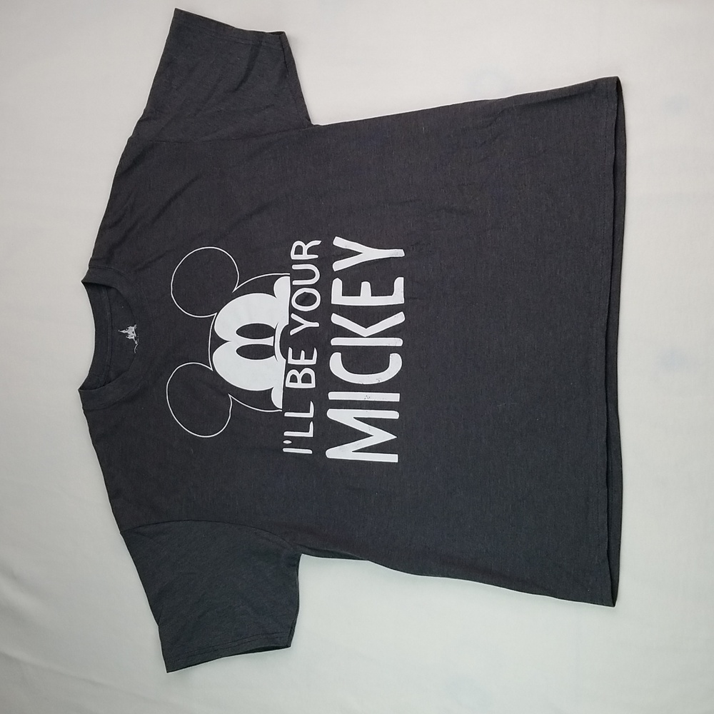 Unisex Disney Parks Gray Size XL "I'll‎ Be Your Mickey" Graphic T-Shirt